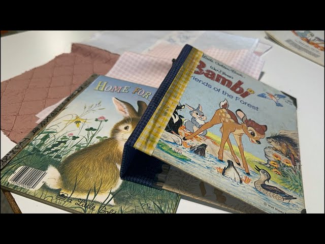 Making little golden book junk journals while we hang out // - YouTube