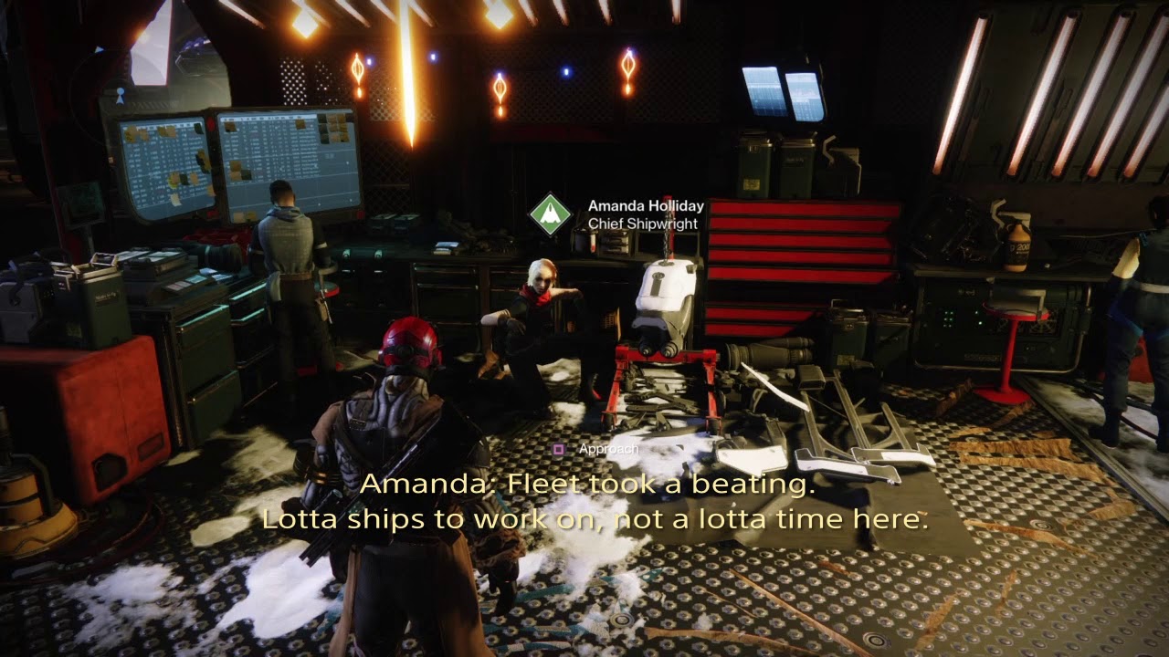 Idle Dialogue, Tower Hangar | Amanda Holliday: "Fleet Took a Beating" | Destiny 2