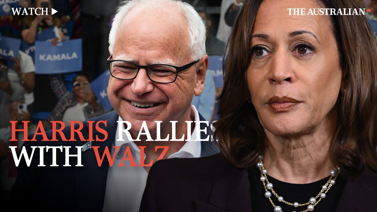 Kamala Harris holds Philadelphia rally with new VP pick Tim Walz - YouTube
