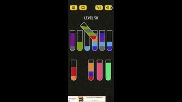 Water Sort Puzzle - level 50 walkthrough