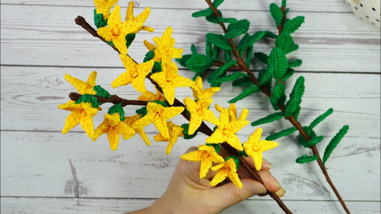 FORSITIA TEJIDA A CROCHET PASO A PASO