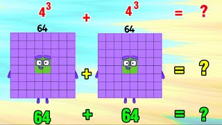 CUBE NUMBERS - NUMBERBLOCKS 1 TO 1000 | ADD 2 IDENTICAL CUBE NUMBERS | LEARN TO COUNT | hello george