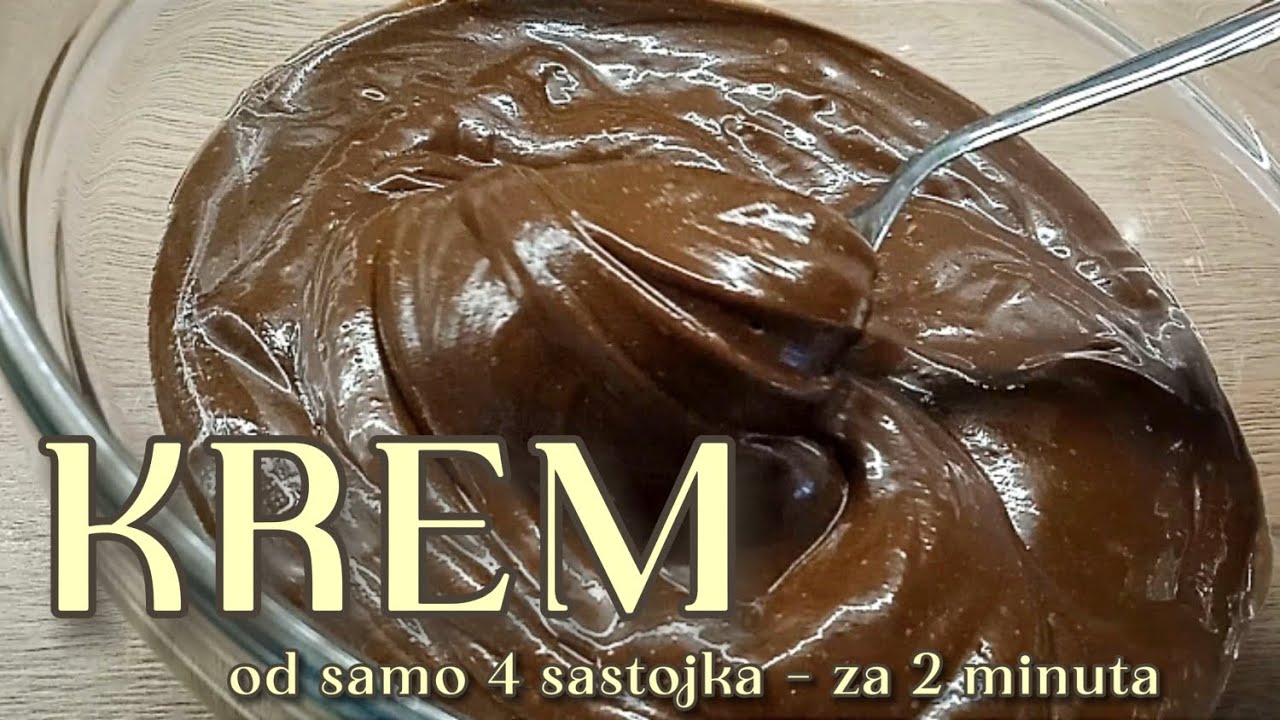 Napravite čokoladni KREM od samo 4 sastojka za 2 minute 💥Bez kuvanja❗ Krem za palačinke, krofne...