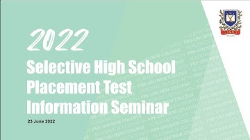 Term 2 Year 5 Selective School Information Seminar (23/06/2022)