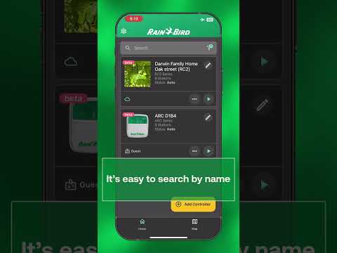 Rain Bird 2.0 App – Search and Filter