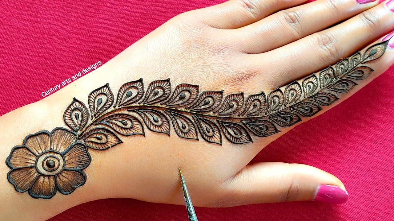 New stylish back hand mehndi design | Latest mehndi design | simple mehndi 😍mehndi ka design |mehndi