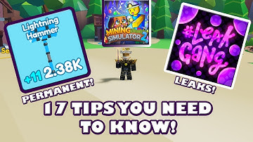 17 TIPS YOU NEED TO KNOW - Roblox Mining Simulator 2