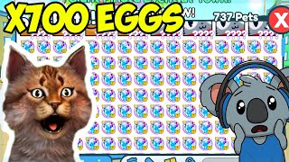 We Opened 700 Exclusive Eggs In Pet Simulator X