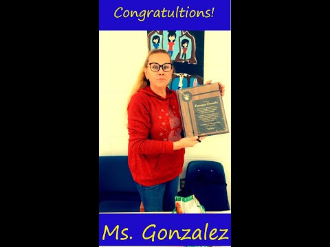 SISD - Sun Ridge Middle School - Congratulations Ms. Gonzalez!