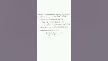 Find unit vector parallel to the resultant of A the vectors A = i +4j-2k and B =3i-5j+k.