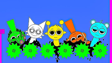 Incredibox Sprunki VS Shredder in Algodoo COMPILATION