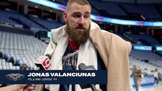 Jonas Valanciunas | Pelicans-Thunder Game 2 Shootaround | 2024 NBA Playoffs