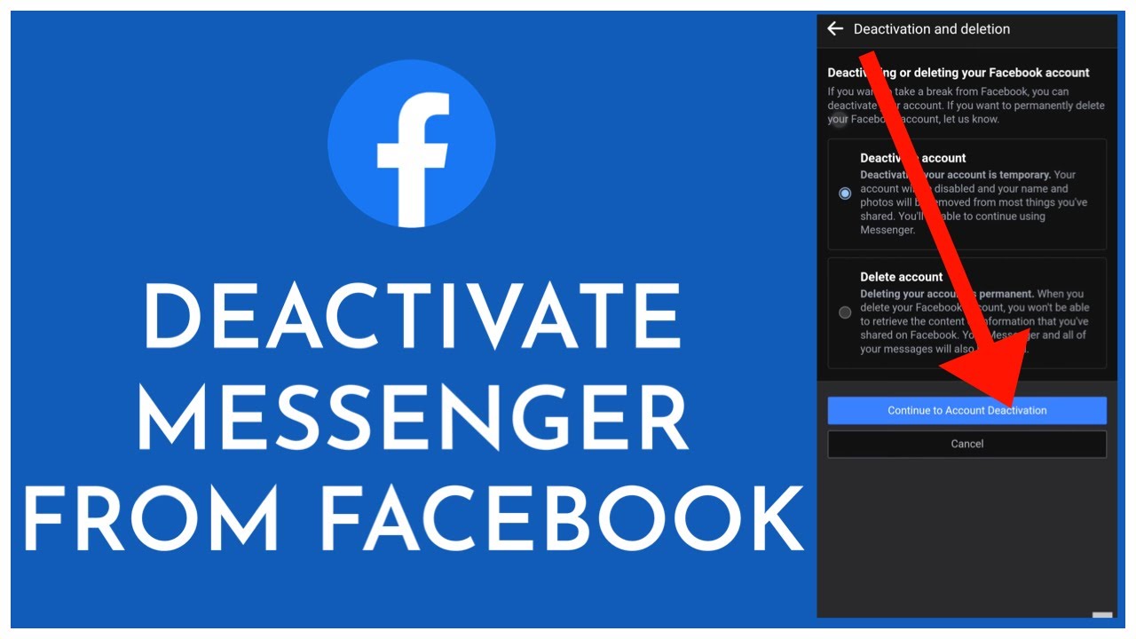 How TO Deactivate Messenger Only Not Facebook (2023 New Update)