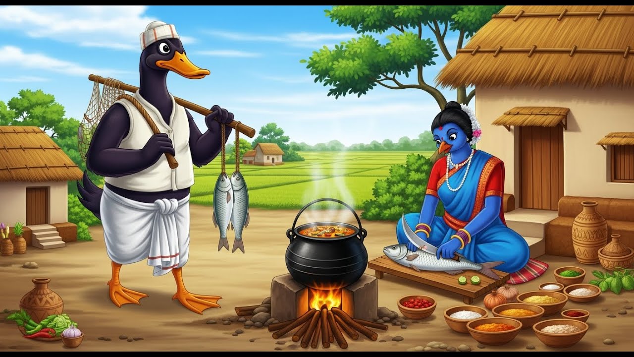 मछुआरे मैना का लालची भाई Greedy brother of fisherman Maina #HindiCartoon #birdAnimation #CartonVideo