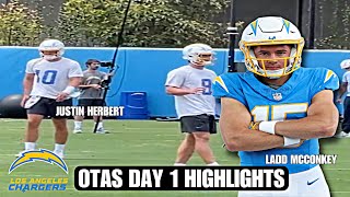 LA Chargers OTA’S DAY 1 HIGHLIGHTS: Justin Herbert \& “ROOKIE” Ladd McConkey TAKING OVER Camp