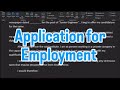 Application for Employment