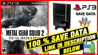 Metal gear solid 2 Save Data PS3 100 % ALL UNLOCKED % 🏆
