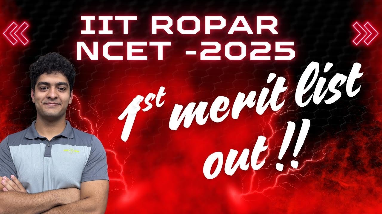 IIT Ropar🔥 1st merit list out!! 😱Check cut off👍 - YouTube