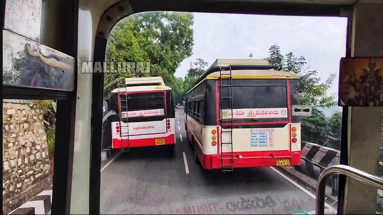 Ashok leyland Bs3 buses Cruising Towards Tirumala in Ghat section YouTube