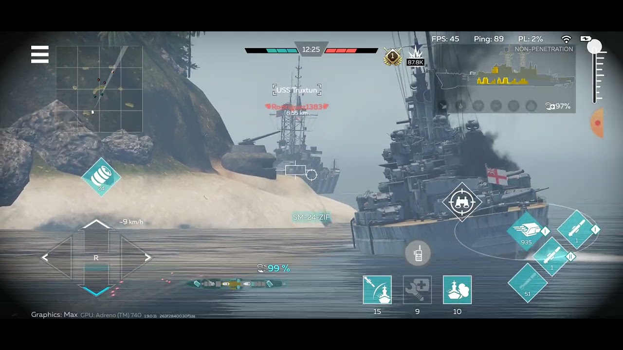 War Thunder Mobile Naval Gameplay: Gnevny "So Close!"