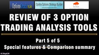Option trading analysis tools- Comparison of three tools, PART 5 of 5