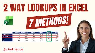 2 Way Lookups in Excel  -  7 Methods!