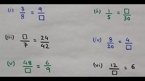 Equivalent Fractions Fill in the Blanks