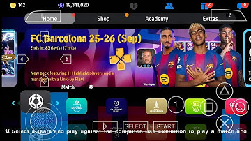 EFOOTBALL PES 2026 PPSSPP ISO NO TEXTURES & NO SAVEDATA NEW KITS 2025/26 REAL FACES & TRANSFERS