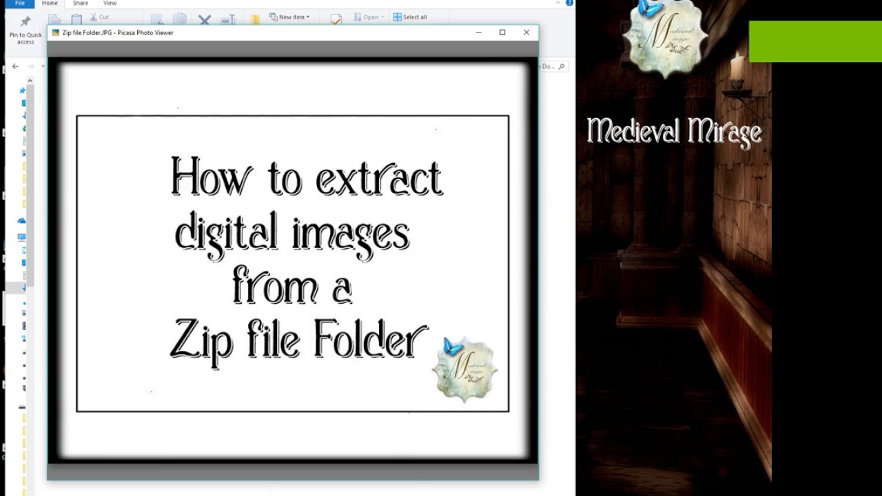 How to extract digital images from a Zip file folder - YouTube