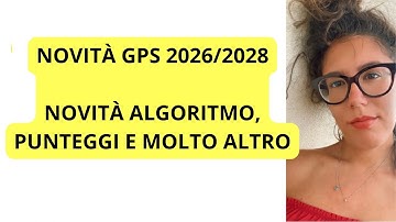 GPS 2026-28 : L’ALGORITMO CAMBIERÀ? TI SPIEGO TUTTO 