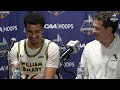 2026 CAA Men’s Basketball Championship Day 2: W&M HC Brian Earl, junior Tunde Vahlberg Fasasi