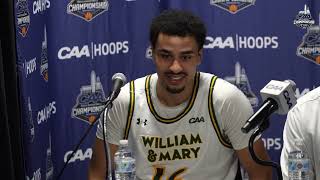 2026 CAA Men’s Basketball Championship Day 2: W&M HC Brian Earl, junior Tunde Vahlberg Fasasi