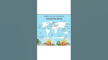 major active volcano around the world in world map