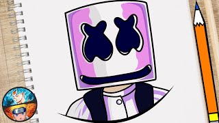 COMO DIBUJAR A MARSHMELLO FÁCIL PASO A PASO