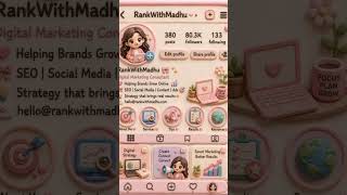 Instagram Profile Design for Digital Marketing | Cute 3D Instagram Theme #viralvideo