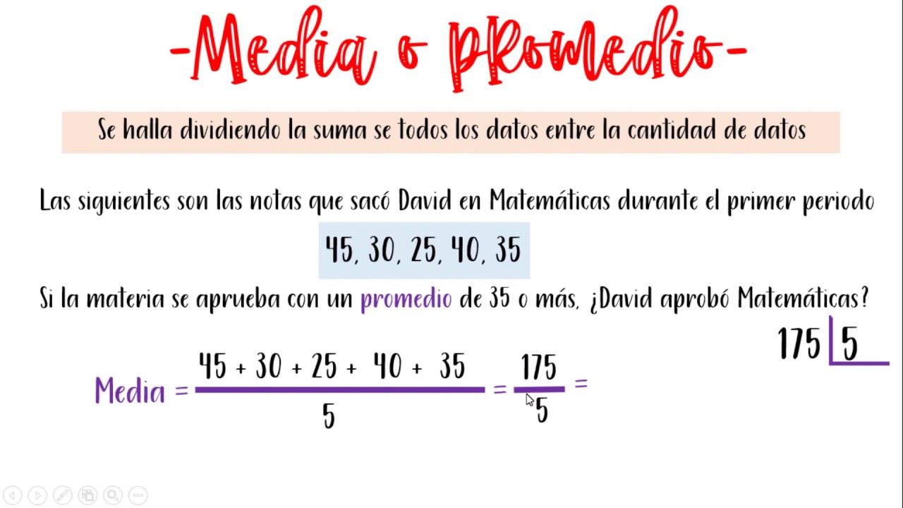 Media Estadística Youtube