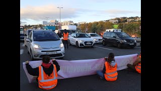 La M7 bloquée à Lyon par les militants écologistes de Dernière Rénovation