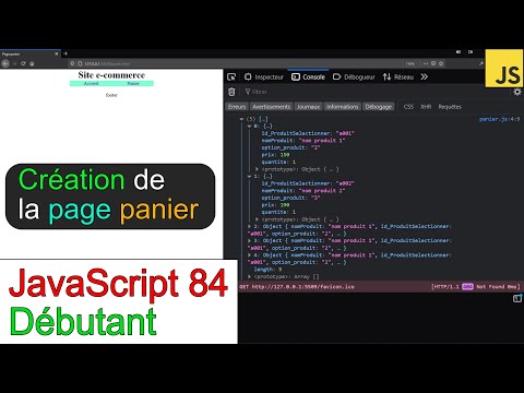 JavaScript84-Création de la page panier.html et du fichier panier.js