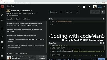 Codewars 6 kyu Binary to Text (ASCII) Conversion Javascript