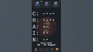 Hamster Kombat: Daily cipher for 06 - 07 August #hamsters #hamsterskombat #cipher #games #code