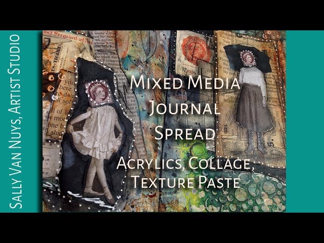 Rainy Days Mixed-Media Art Journal Page Tutorial - Sarah Donawerth