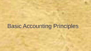 A4/1 Basic accounting principles and cash المبادئ المحاسبيه الاساسيه والنقديه