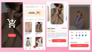 online shopping app ui design in flutter - flutter ui design