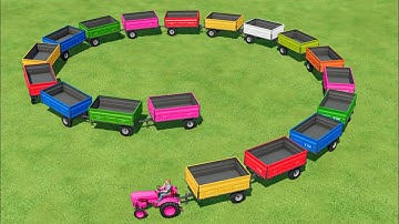 COLOURS OF TRACTOR ! GRASS LOADING WITH JCB LOADER IN FARMING SIMULATOR 22