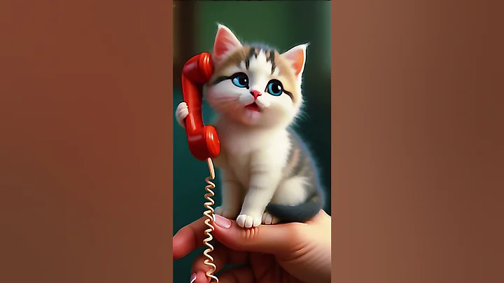 Watch the video about Tiny American 🇺🇸 Kitten Answering a Red Phone Will Make Your Day!