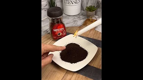 Drip a candle into coffee and watch what happens! 🕯️☕