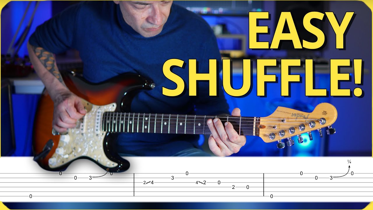 EASY SHUFFLE BLUES with TASTY LICKS // with TABS