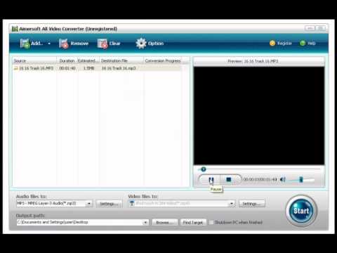 Aimersoft All Video Converter Demonstration Software Free Download