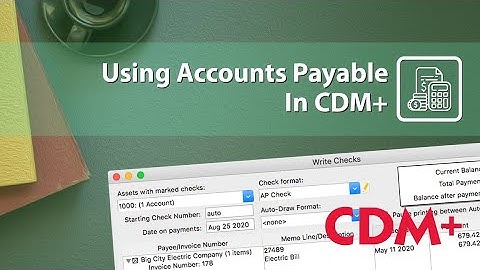 Using Accounts Payable in CDM+