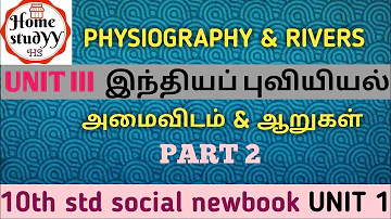 அமைவிடம், நிலத்தோற்றம் & வடிகால் அமைப்பு 10th newbook GEOGRAPHY UNIT 1 (பீடபூமிகள், தீவுகள், சமவெளிக